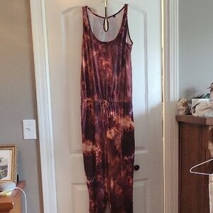 Tie-Dye Sleeveless Jumpsuit